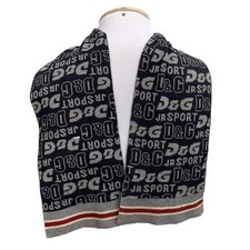 Sciarpa DOLCE GABBANA JUNIOR MONOGRAM GRIGIO RETTANGOLO lana acrilico 44/7 in #A107