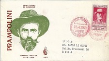 fdc Venetia: PRAMPOLINI (1959), no viaggiata; AS_Reggio Emilia (rosso)