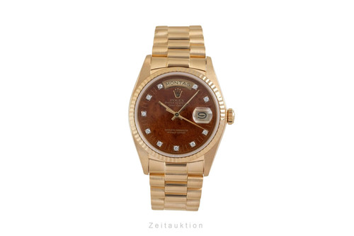 Rolex day date - wood, diamond