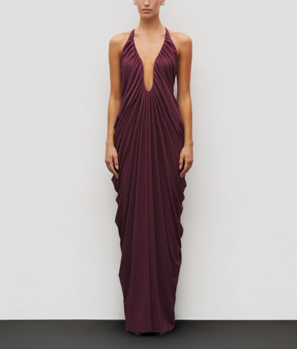 Abito vestito drappeggio - , maxi
