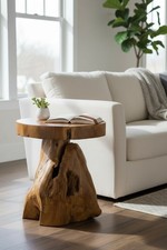 Sgabello in legno - tavolino