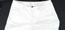 Benetton Stile pantaloni donna 42 bianco cotone piquet