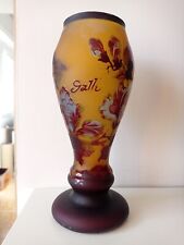 Emile Gallé vaso in vetro da collezione a motivi vegetali 