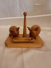 SET SALE PEPE LEGNO ANNI 60 VINTAGE MADE IN ITALY VAL GARDENA MAIALI