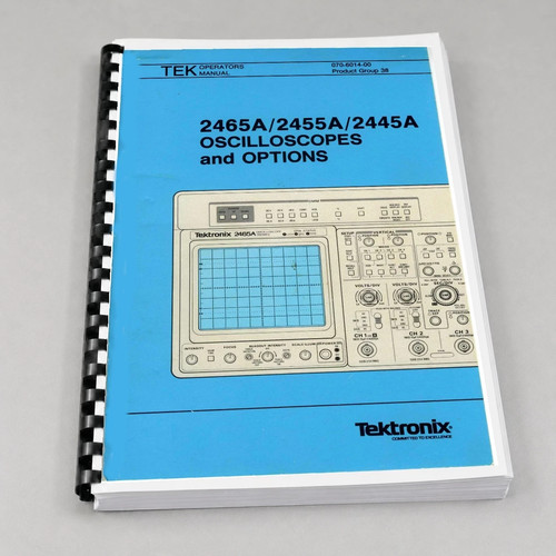 Manuale operatore tektronix - operatore,