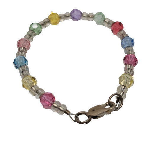Bracciale perline argento - bracciale,