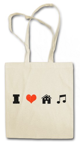 Borsa tessuto love - i, house