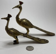 Coppia statuine pavone vintage