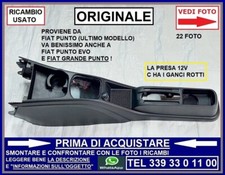 TUNNEL CENTRALE CONSOLE PORTA OGGETTI ORIGINALE FIAT PUNTO OK EVO E GRANDE PUNTO