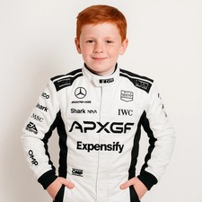Tuta da corsa kart bambino con