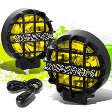 6" ROUND BLACK BODY YELLOW FOG