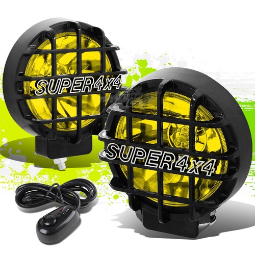 Round black body yellow fog - 6",