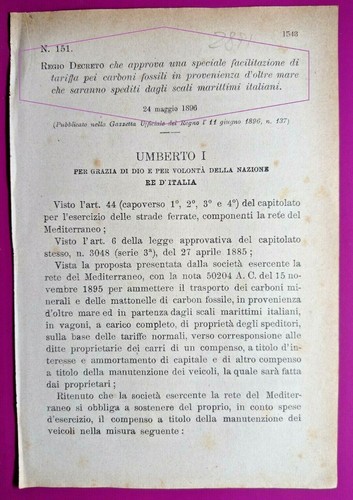 Carboni fossili regio decreto - carboni, fossili-regio