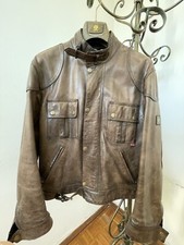Giacca in pelle Belstaff Cougar Blouson Antique Brown XXL Leather Jacket