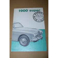 PROSPEKT BROCHURE DEPLIANT ALFA ROMEO 1900 SUPER - LIEVI PIEGHE 2 PAGINE
