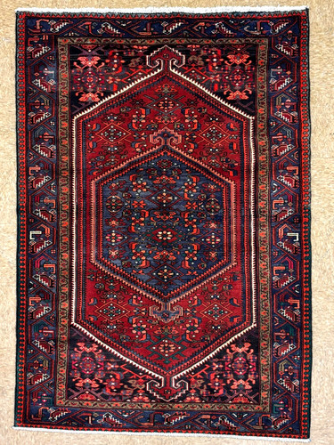 Tappeto lana geometrico