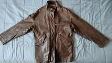 Blue leather jacket - blue,