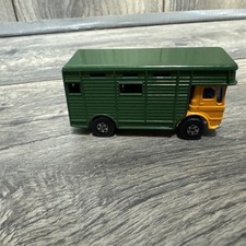Matchbox Superfast Horse Box 17 Ergomatic Cab Lesney England verde grigio porta