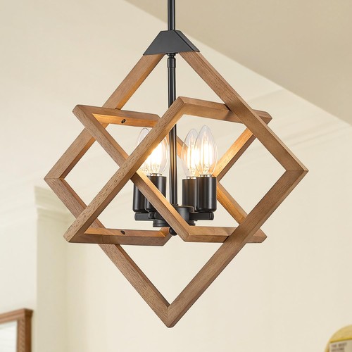 Lampadario legno per casale - per,