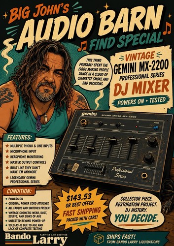 Mixer vintage gemini - dj,