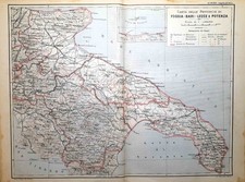 Carta geografica antica PUGLIA