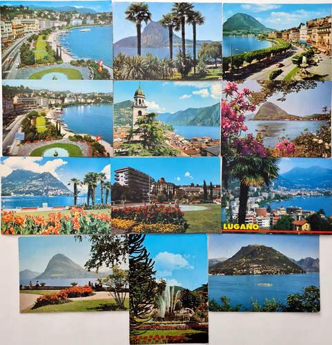 Cartoline lugano lotto - cartoline,