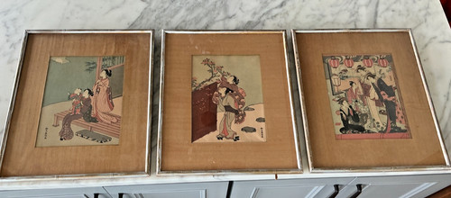 Lotto trio stampe - , xilografia