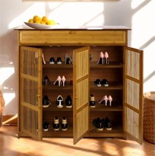 Scarpiera XXL con 4 scomparti scarpiera portascarpe per 18 paia di scarpe bambù