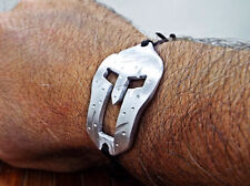 BRACCIALE BRACCIALETTO ELMO ELMETTO SPARTA SPARTAN RACE GUERRIERO GRAFFIATO