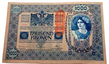 Austria 1000 kronen 1902 (1919)  PICK 59  CON TIMBRO , CIRCOLATA