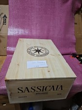 Sassicaia cassa di legno vuota vino  da 12 bottiglie SASSICAIA 2020 e Fascette