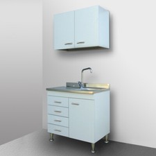 MOBILE CUCINA COMPONIBILE CM 80 BIANCO SCOLAPIATTI LAVELLO SOTTOLAVELLO CASSETTI