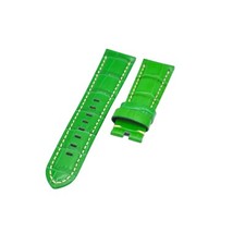 Cinturino orologio pelle verde 22x20 mm per sommergibile Panerai Luminor Marina