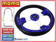 BLUE MOMO DEEP DISH DRIFTING TRACK VOLANTE AUTO Corsa Sport Drift Rally UK