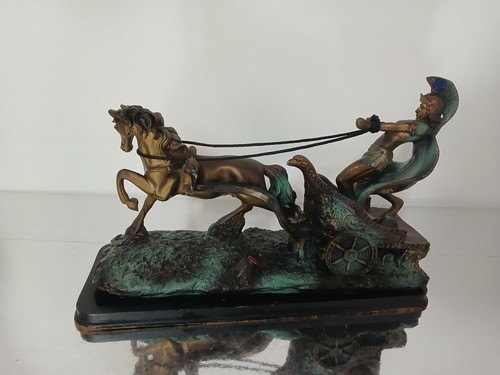 Scultura biga romana resina - scultura,