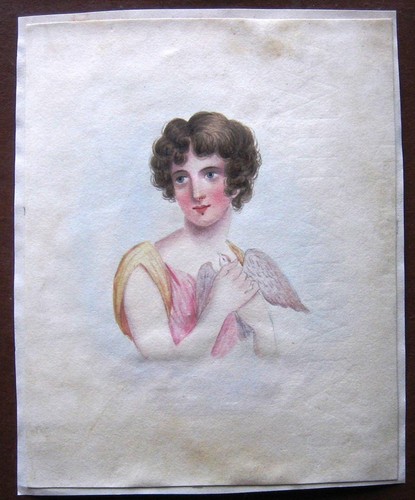 Ritratto acquerello xix secolo - acquerello,
