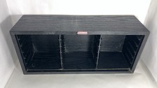 Scaffale in legno nero vintage Nintendo NES 18 giochi, contenitore in legno, armadio