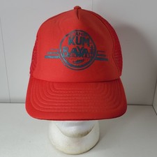 Camp Kum-Baya Red Mesh Trucker
