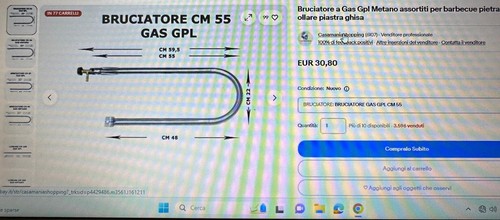Bruciatore gas gpl - gas, metano