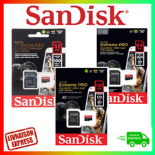 Micro SD 32GB 64GB 128GB – SanDisk Extreme Pro / Ultra – Pour Téléphones & Camér