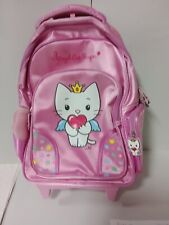 ZAINO ANGEL CAT 8 PINK con TROLLEY ZAINETTO SCUOLA