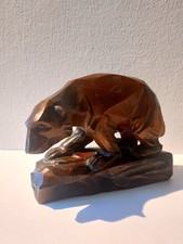 Scultura Orso antica in legno