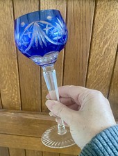 I vetro a gancio cristallo blu vintage