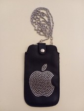 Porta smartphone in similpelle con catenella a tracolla - dimensioni 10x15 cm