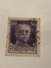 Francobollo poste italiane da 50 cent regno vittorio Emanuelle