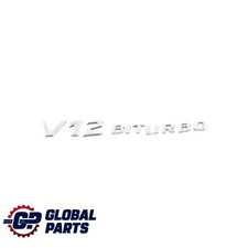 Emblema Posteriore Bagagliaio Mercedes C216 W221 Scritta V12 BITURBO A2218171815