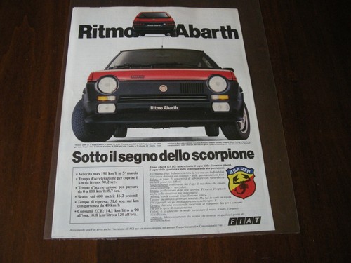 Ritmo abarth 125 foglio - ritmo,