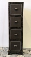 Mobiletto cassettiera in ecopelle con 4 cassetti