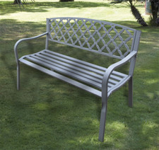 PANCHINA IN GHISA "MIDLAND" PAPILLON antracite 128x56x85 cm.