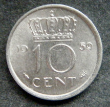 Olanda, 10 centesimi 1959, (2)